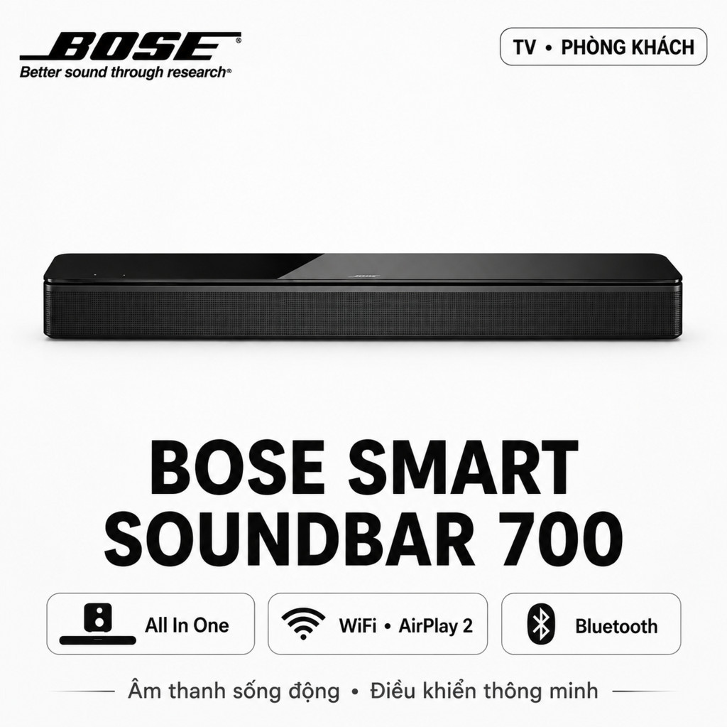 Loa Bose Smart Soundbar 700 chính hãng | Cực Hay, Giá Rẻ