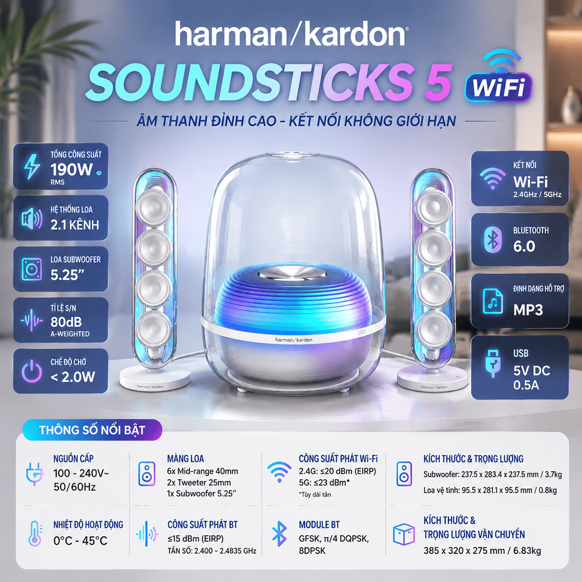 Loa Harman Kardon Soundsticks 5 Wifi 