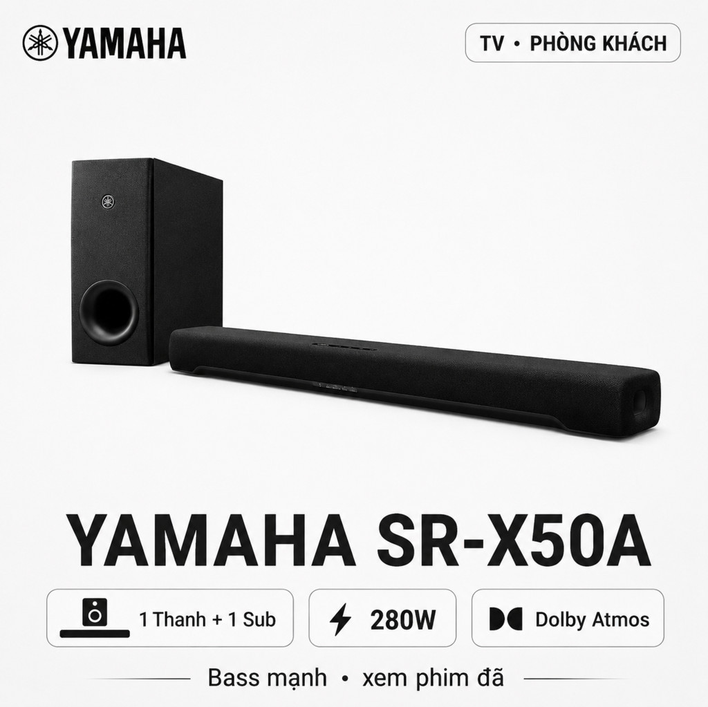Loa soundbar Yamaha SR-X50A (Đen)