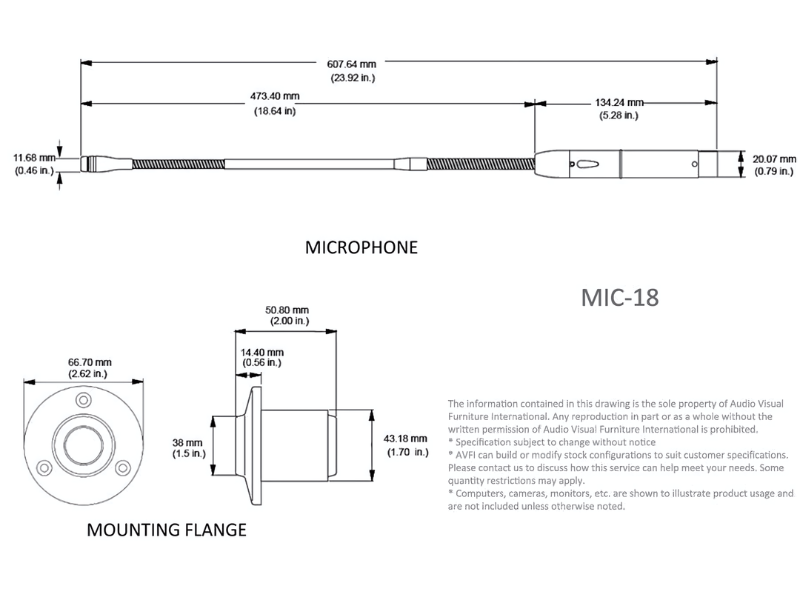 Micro cổ ngỗng Shure MX418/C