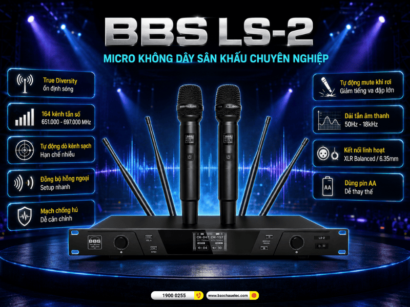 Micro kh&ocirc;ng d&acirc;y BBS LS-2