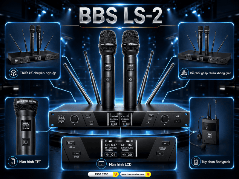 Micro kh&ocirc;ng d&acirc;y BBS LS-2