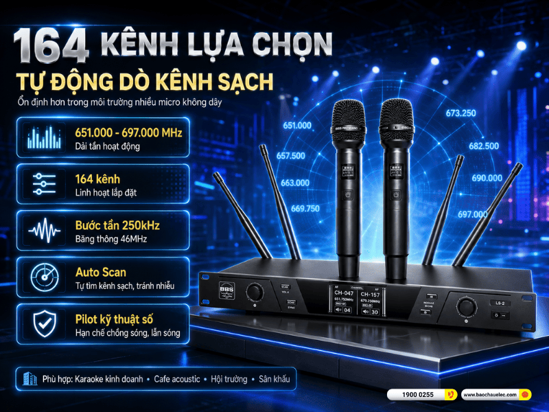 Micro kh&ocirc;ng d&acirc;y BBS LS-2
