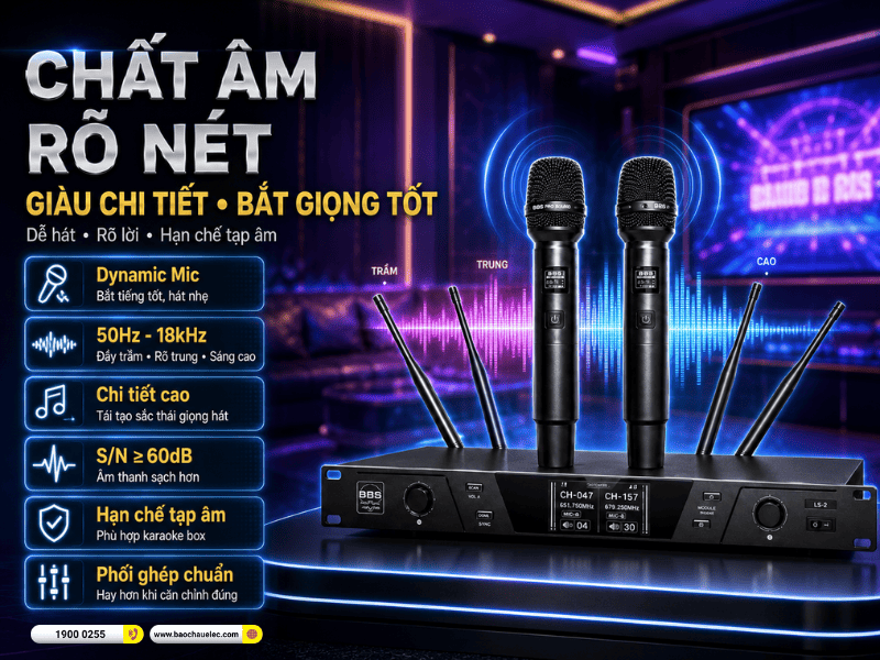 Micro kh&ocirc;ng d&acirc;y BBS LS-2