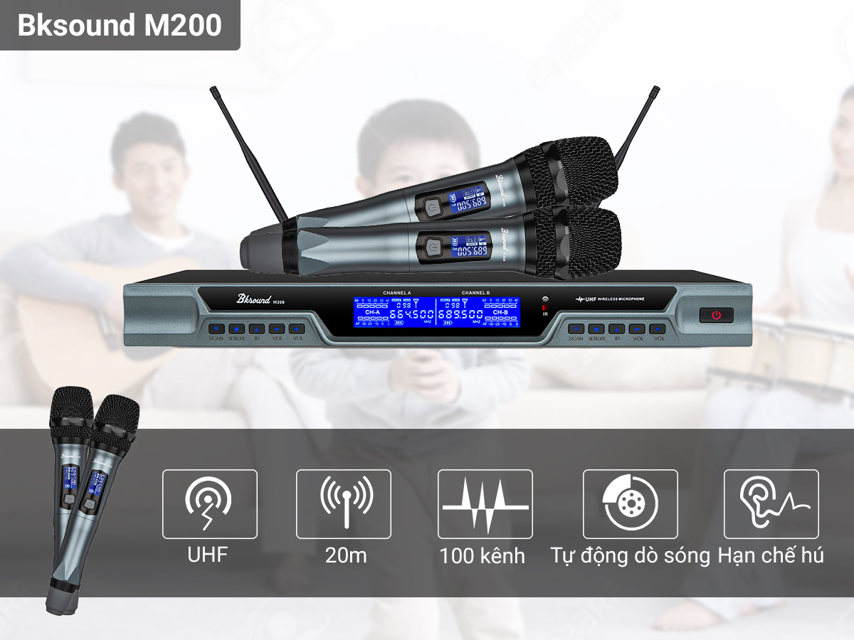 Micro không dây Bksound M200