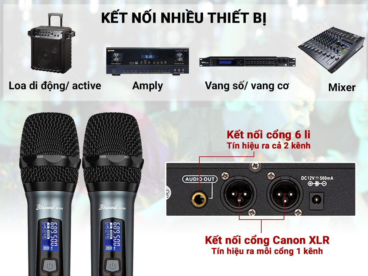 Micro không dây Bksound M200