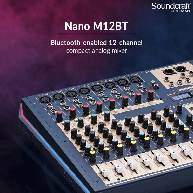 Mixer analog SOUNDCRAFT NANO M12BT