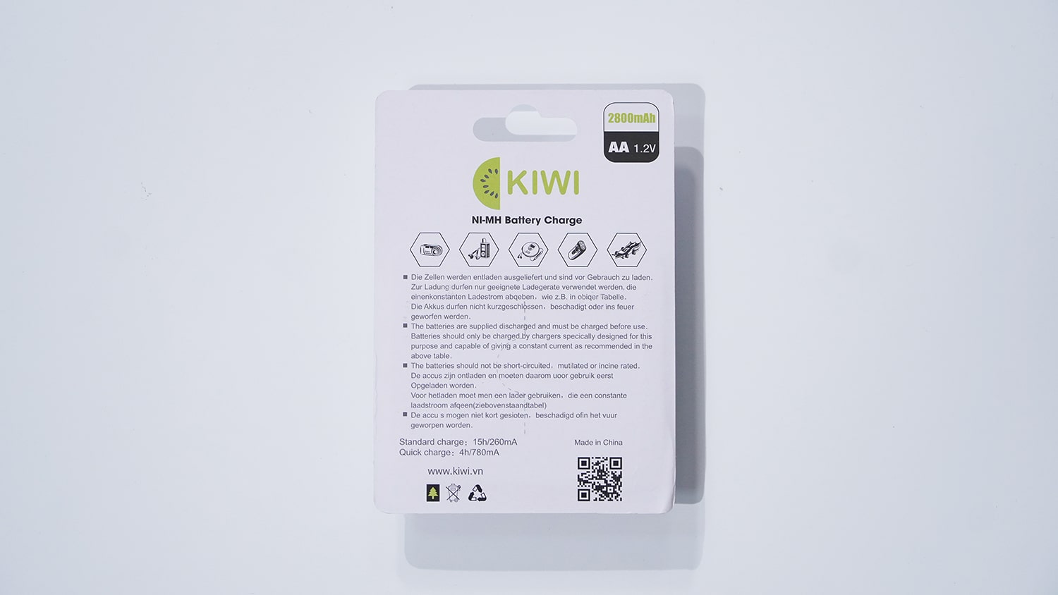 Pin sạc Kiwi vỉ 4 viên