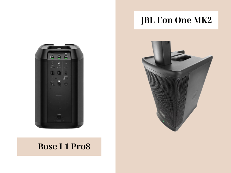 So Sánh Chi Tiết Loa JBL Eon One MK2 Với Loa Bose L1 Pro 8