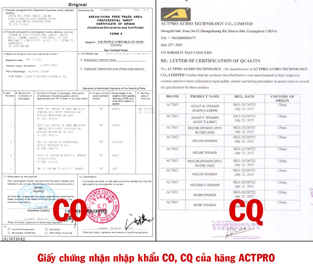 Bảo Châu Elec - Đại lý phân phối cấp 1 sản phẩm thương hiệu Actpro tại Việt Nam