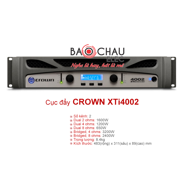 Cục đẩy công suất Crown XTi4002 Cục đẩy công suất Crown XTi4002
