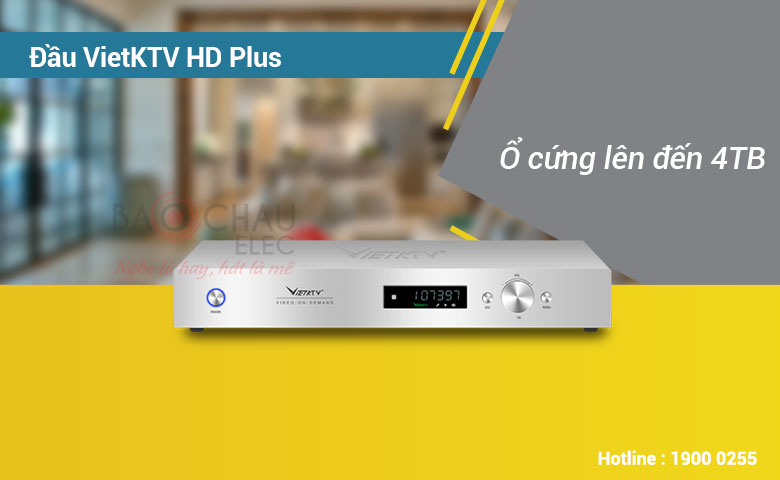 Đầu Karaoke Việt KTV HDPlus 4TB dung lượng ổ cứng lên tới 4TB