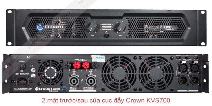 Cục đẩy công suất Crown KVS700 - 2 mặt trước/sau Cục đẩy công suất Crown KVS700 - 2 mặt trước/sau