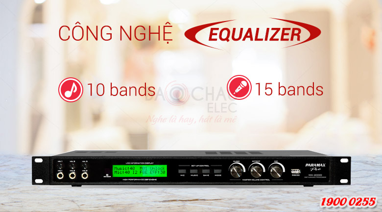 Công nghệ Equalizer hiện đại vang số Paramax Pro MX-2000 new